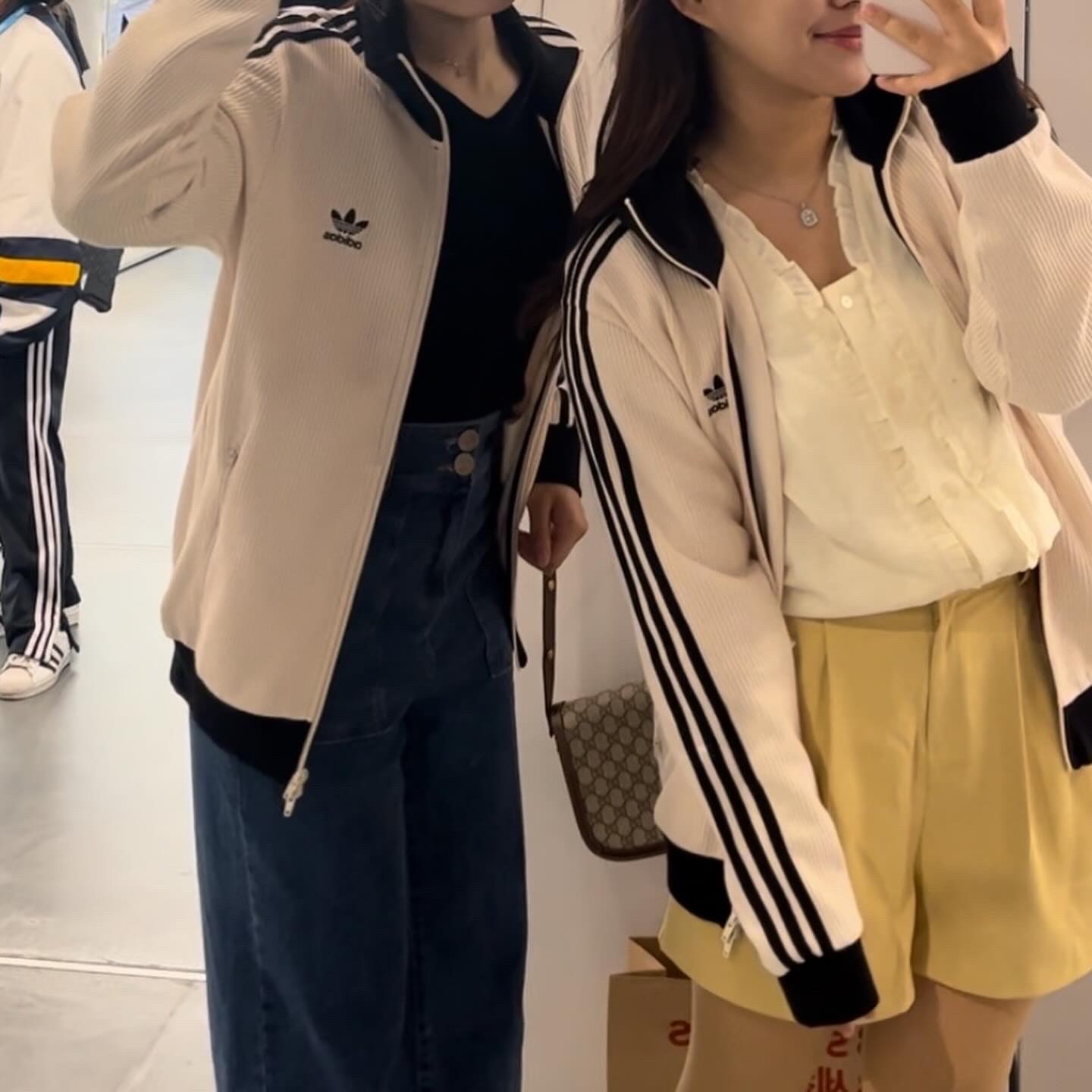 Adidas Adicolor Classic Waffle Beckenbauer Track Jacket Wonder White - KR Sizing 착용 스타일 - 1