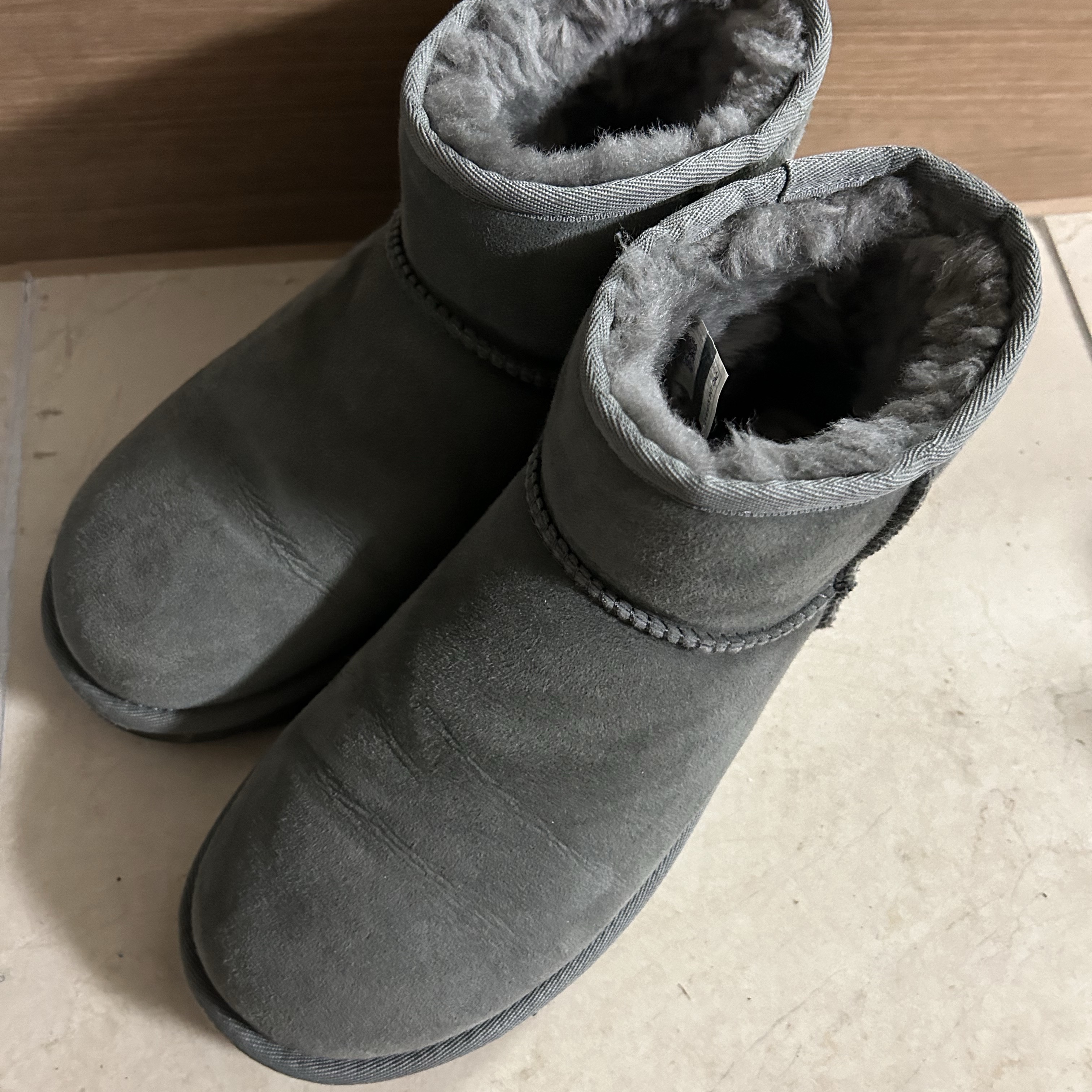 (W) UGG Classic Mini II Boots Grey 착용 스타일