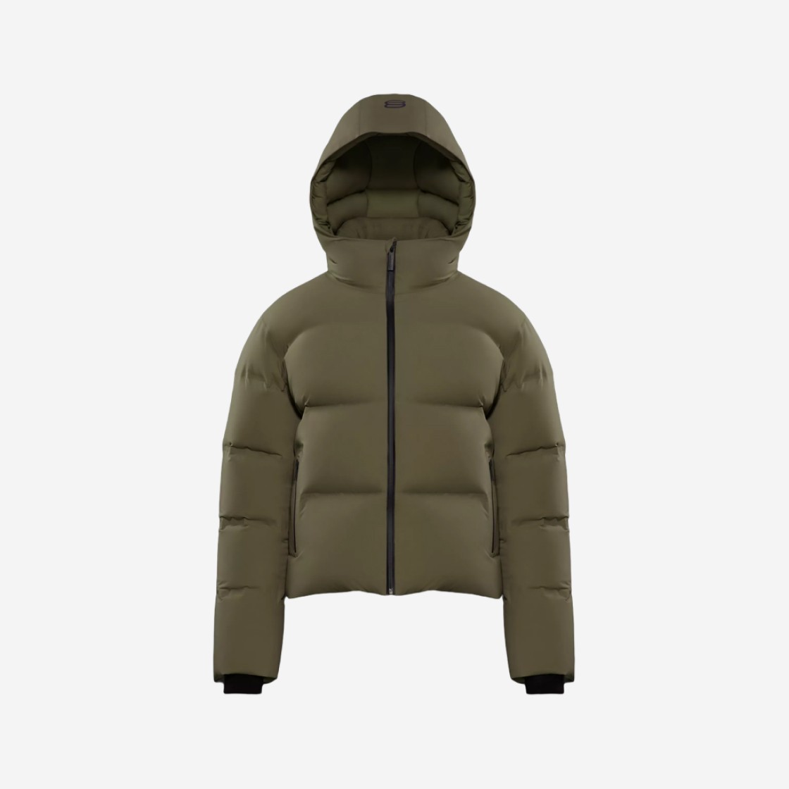 (W) Aritzia The Super Puff Shorty Waterproof Japanese Rainstop Goose Down Puffer Jacket Gunmetal Green 상세 이미지 1