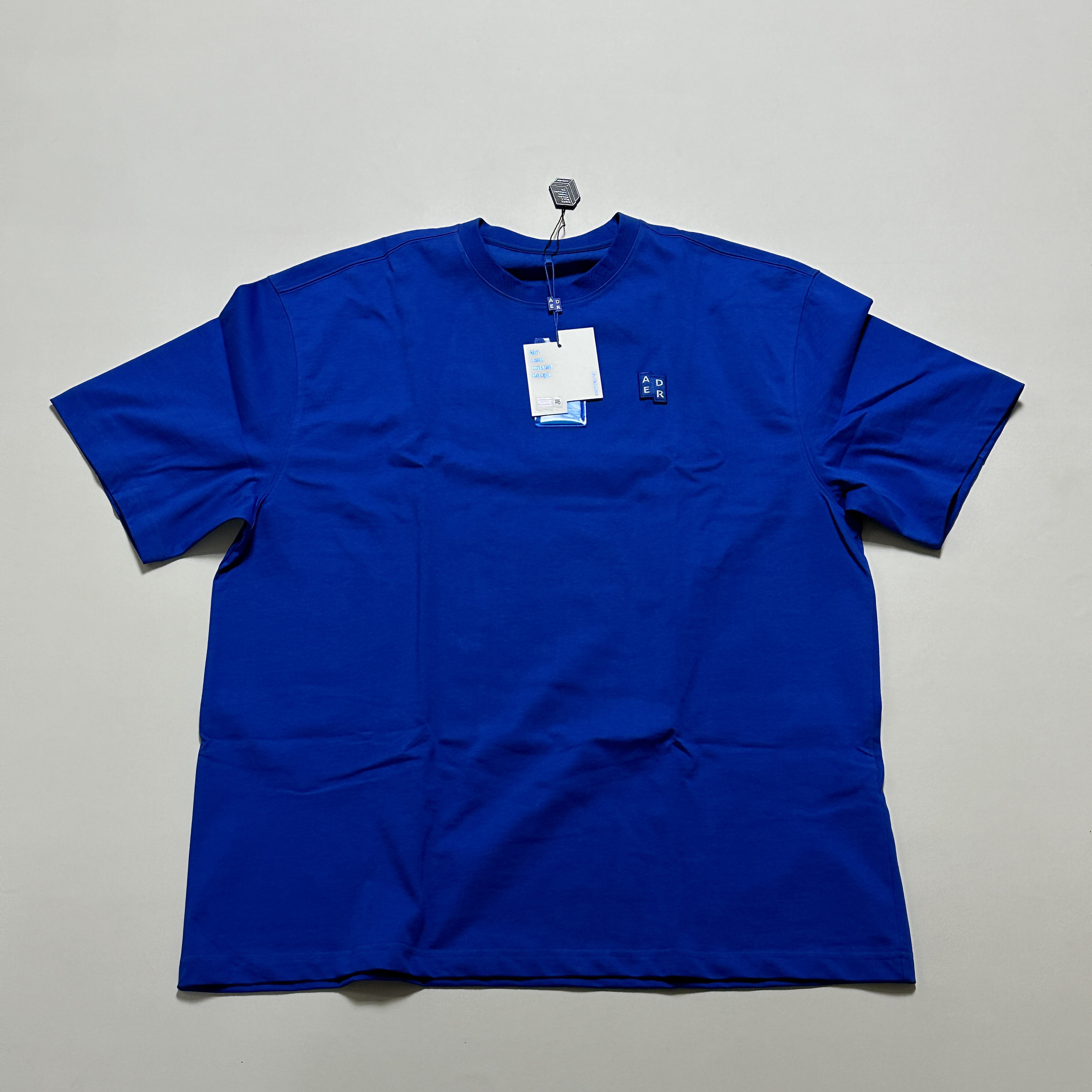 Ader Error Sig; TRS/BL Tag T-Shirt 01 Z-Blue 착용 스타일