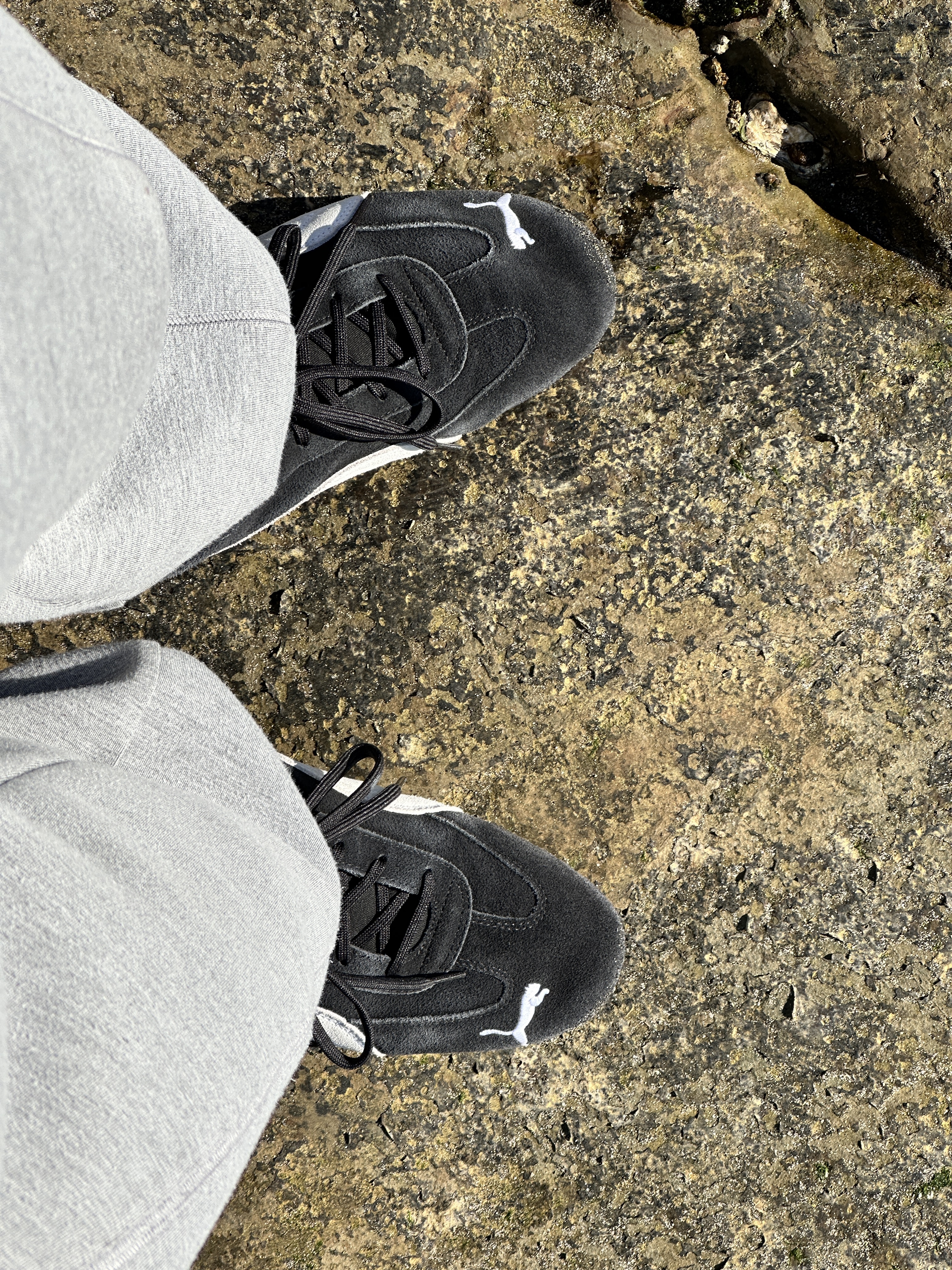 Puma Speedcat LS Black White 착용 스타일 - 3
