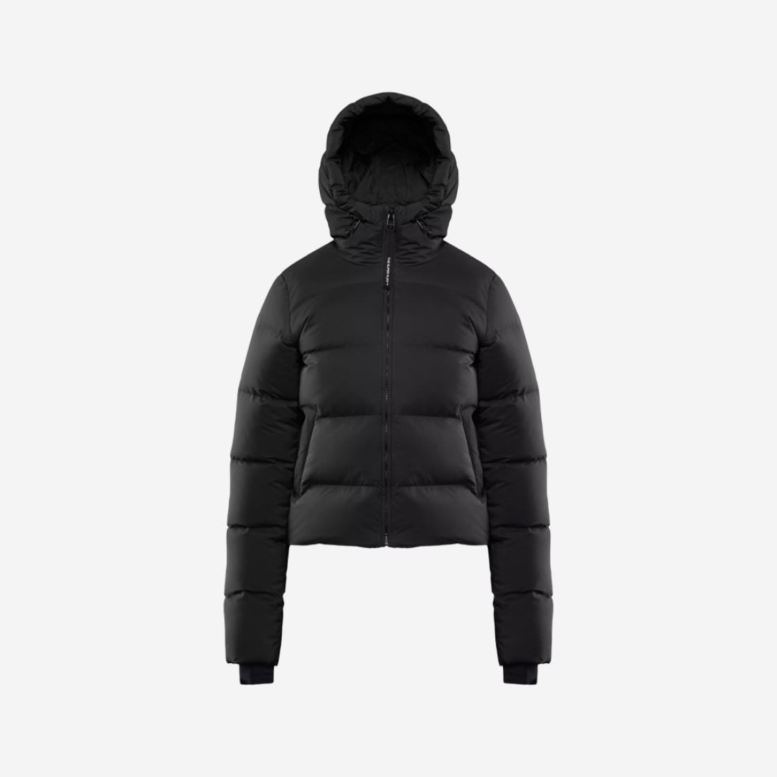 (W) Aritzia The Super Mini Puff Hoody Climatte Goose Down Hoody Mini Puffer Jacket Black 상세 이미지 1