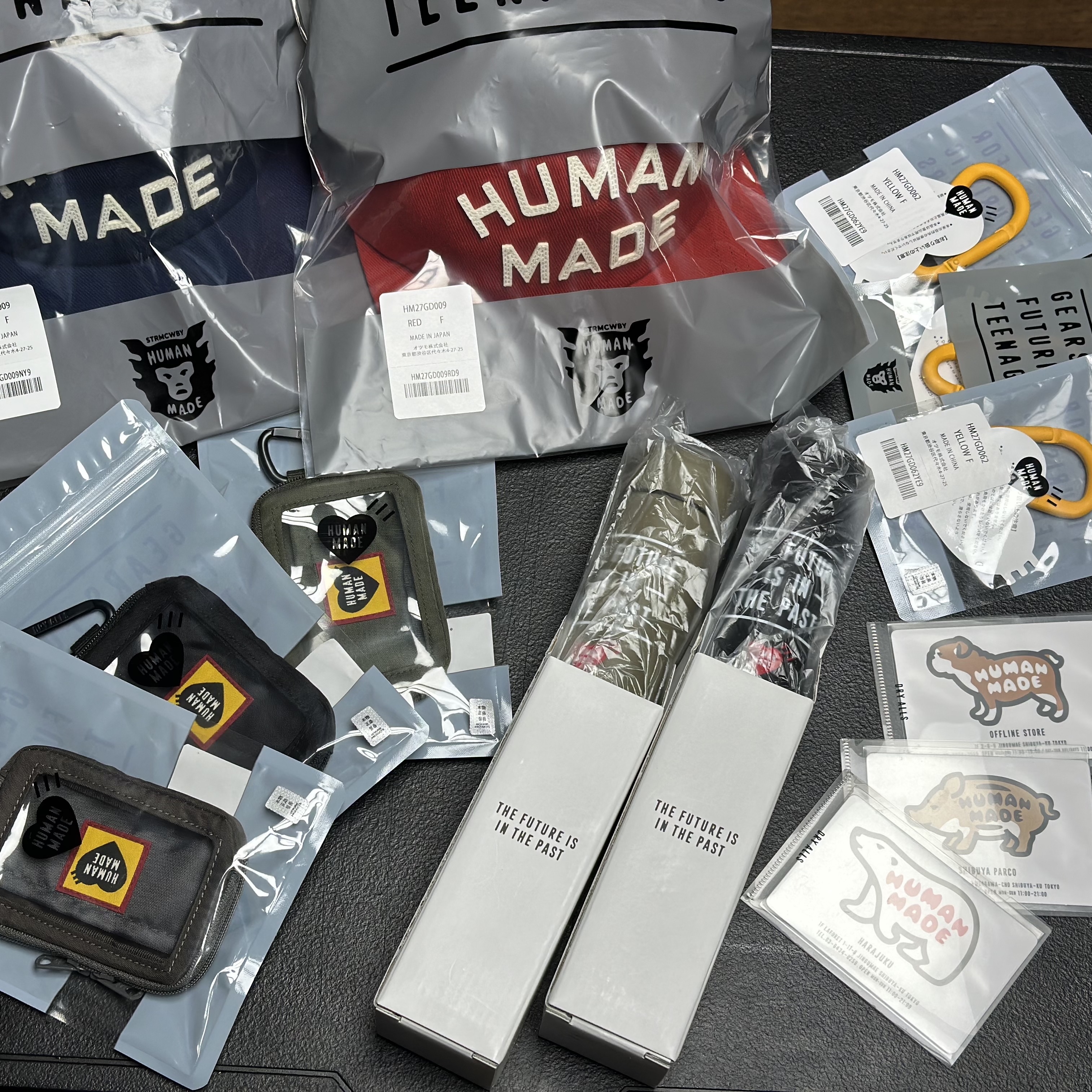 Human Made Pocket Bottle 130ml Black, Human Made Pocket Bottle 130ml Olive Drab 착용 스타일