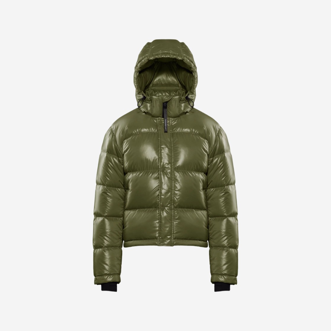 (W) Aritzia The Super Puff Shorty Cropped Goose Down Puffer Jacket Army Green 상세 이미지 1