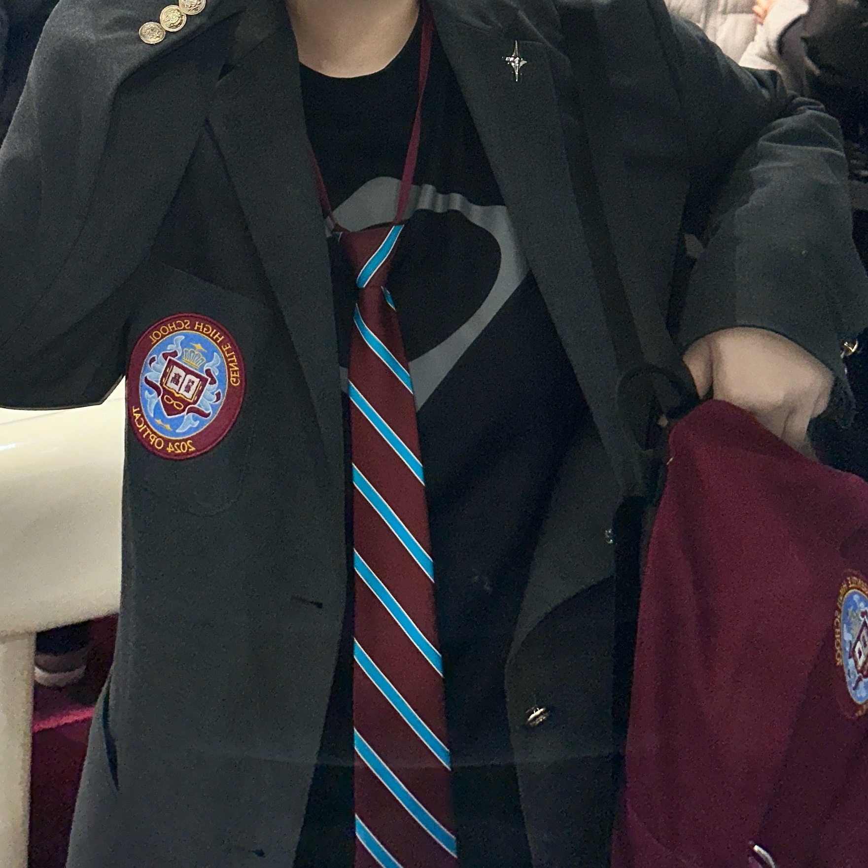 Mischief Rhombus Long Sleeve Black, Gentle Monster 2024 Optical Gentle High School Backpack Package 착용 스타일 - 2