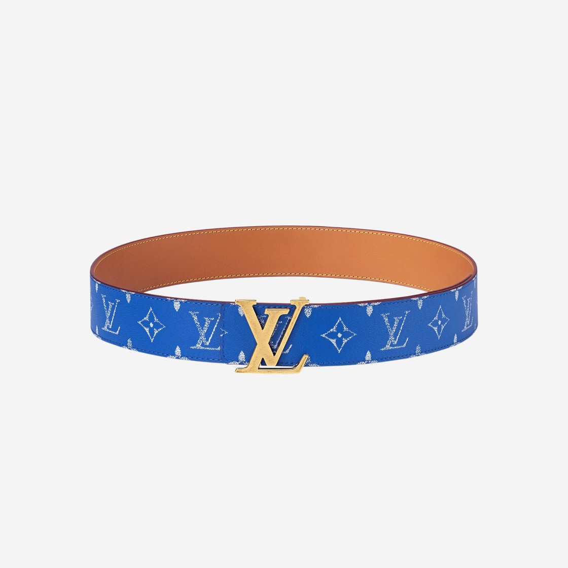 Louis Vuitton LV Initiales 40mm Reversible Belt Blue 상세 이미지 1