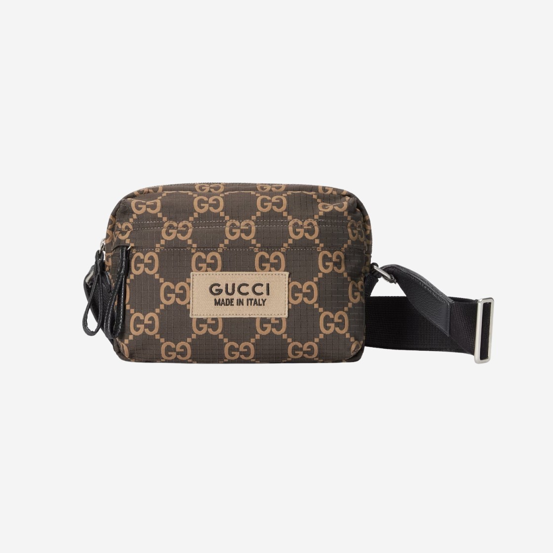 Gucci Medium GG Polyester Crossbody Bag Beige Ebony 상세 이미지 1