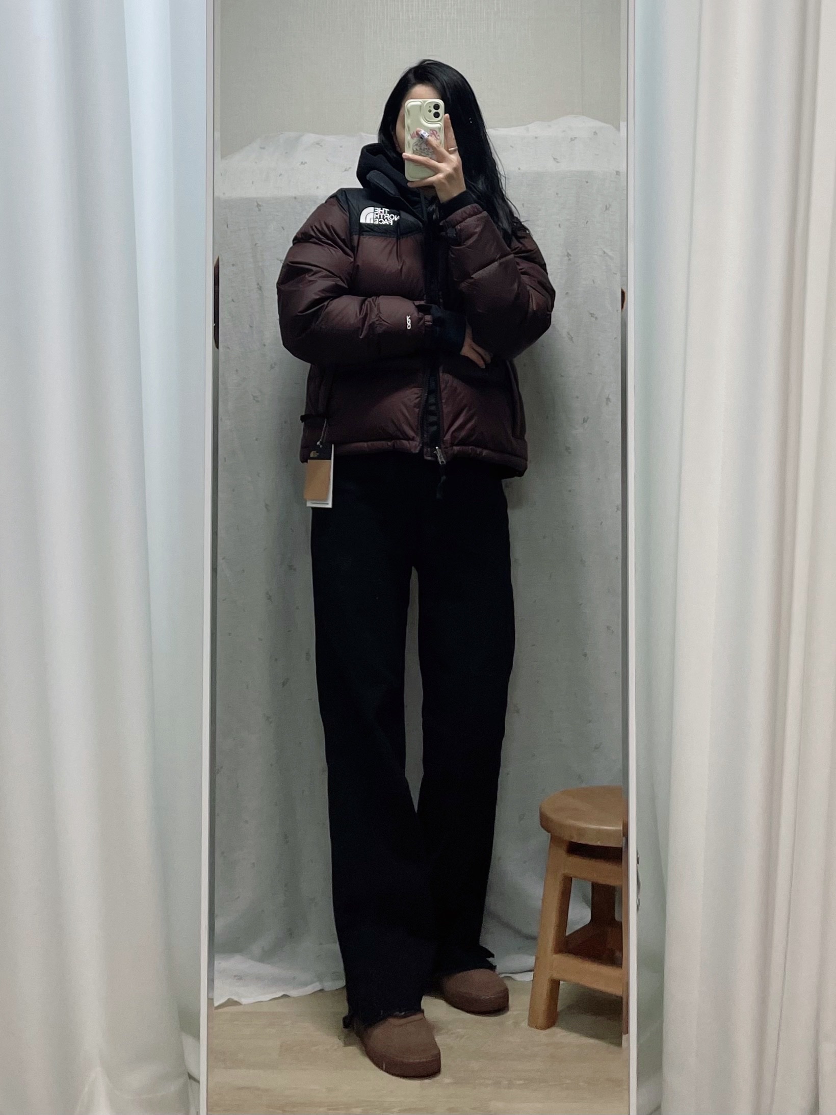 Nike Heritage 86 Futura Washed Cap Earth, (W) The North Face 1996 Retro Nuptse Jacket Coal Brown 착용 스타일 - 5
