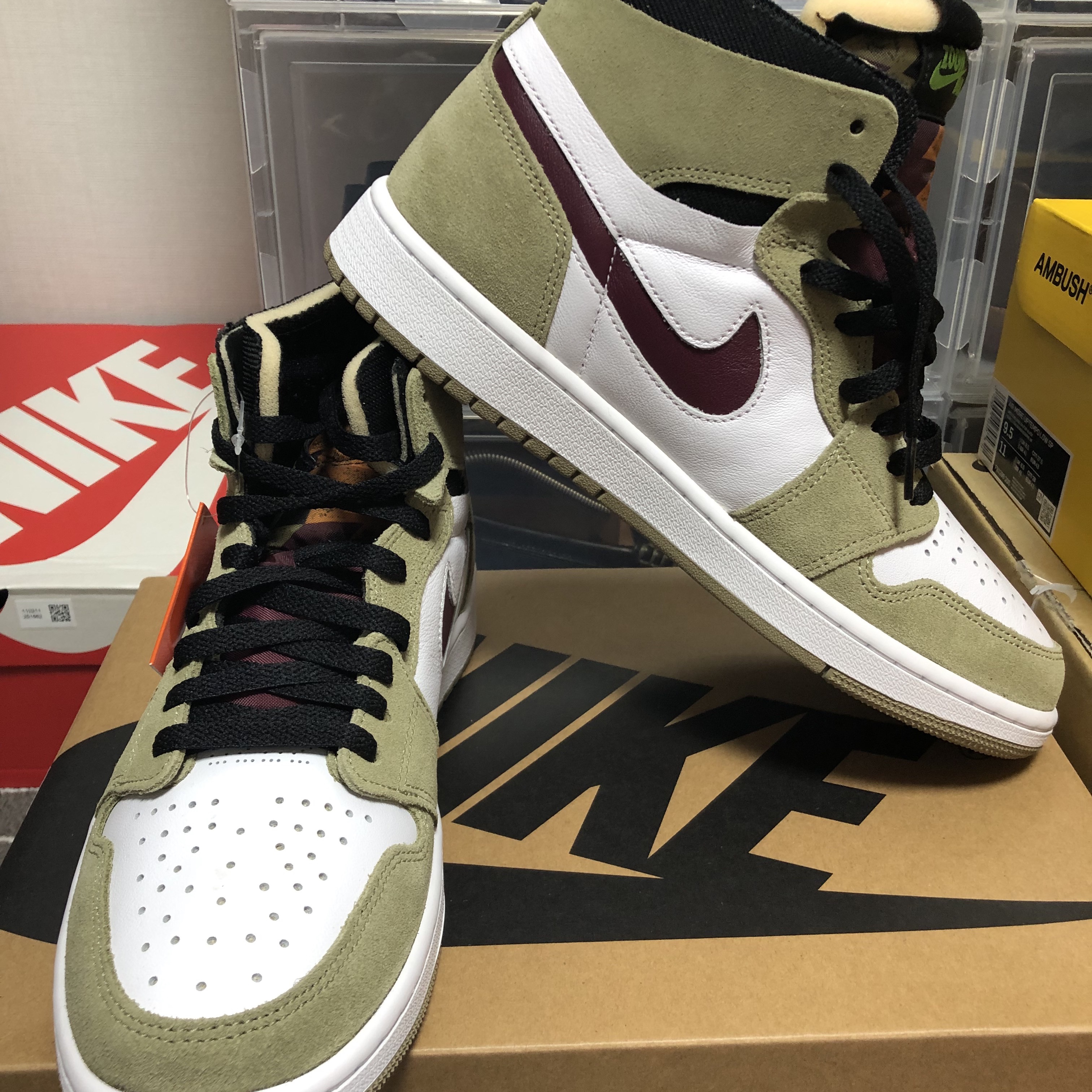 Jordan 1 Zoom Air CMFT Neutral Olive 착용 스타일 - 1