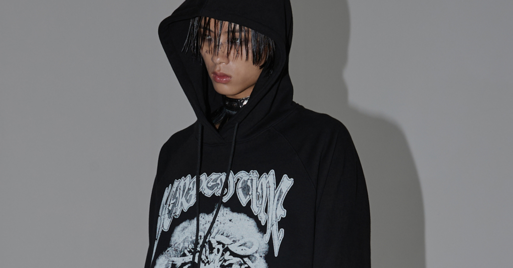 ◆SUNDAYOFFCLUB◆ Dancing Devils 2way  Black Zip Hoodie 선데이오프클럽 댄싱 데빌스 투웨이 집 후드 블랙
