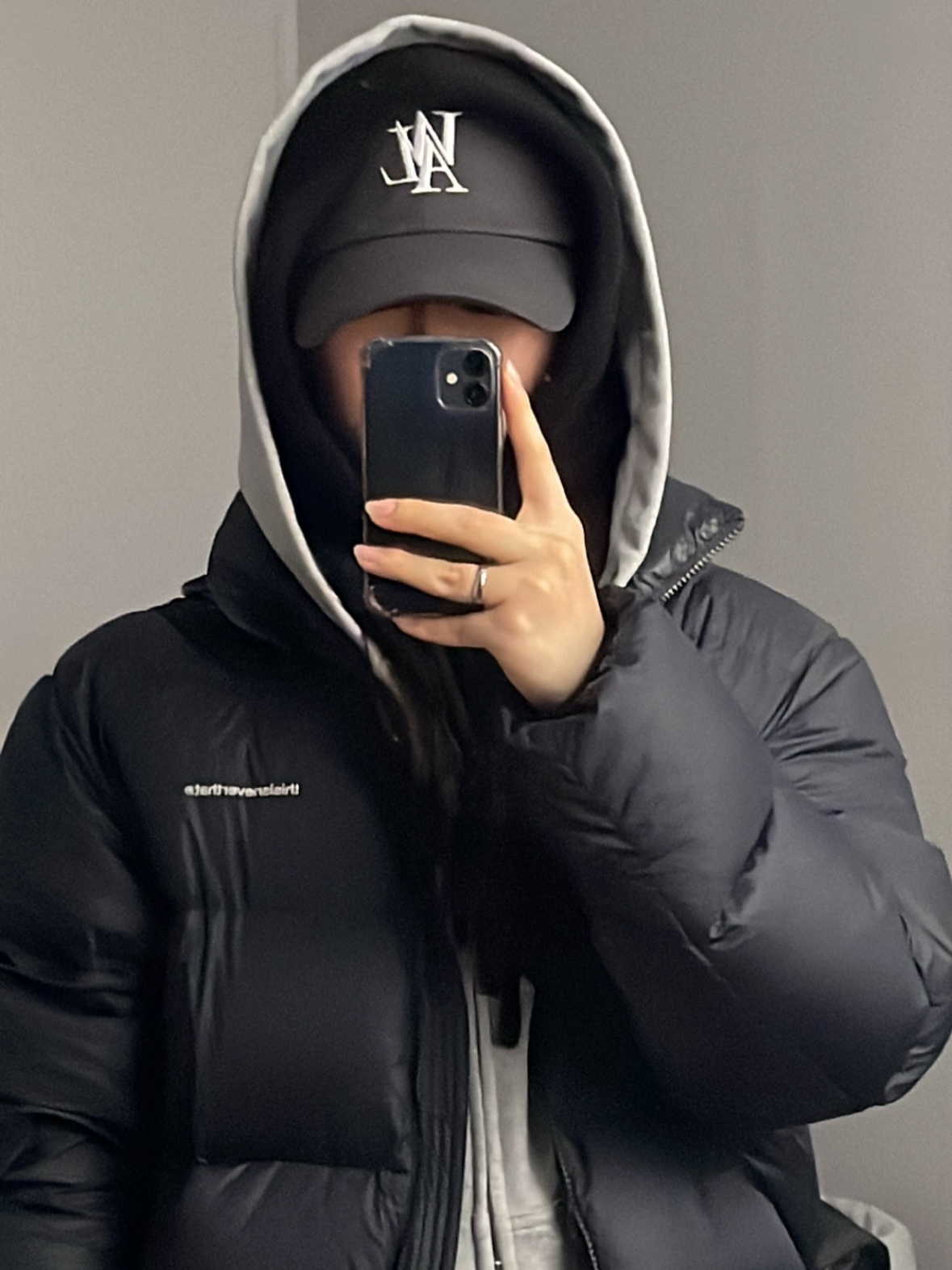 thisisneverthat Pertex T Down Jacket Black 착용 스타일