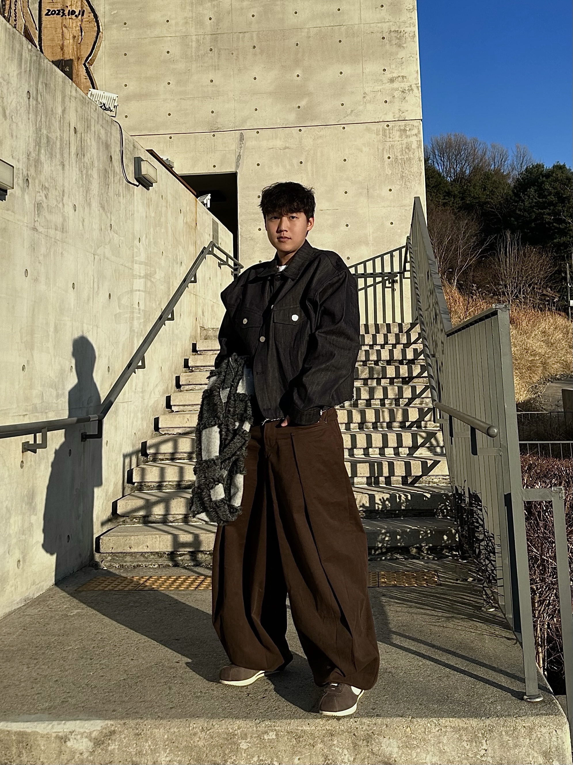 Nike Cortez SE Hangul Day Baroque Brown Sail 착용 스타일 - 6