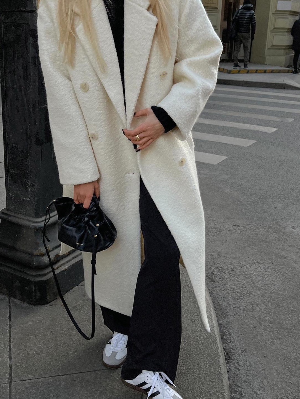 Ader Error Amon Slacks Noir 착용 스타일 - 5