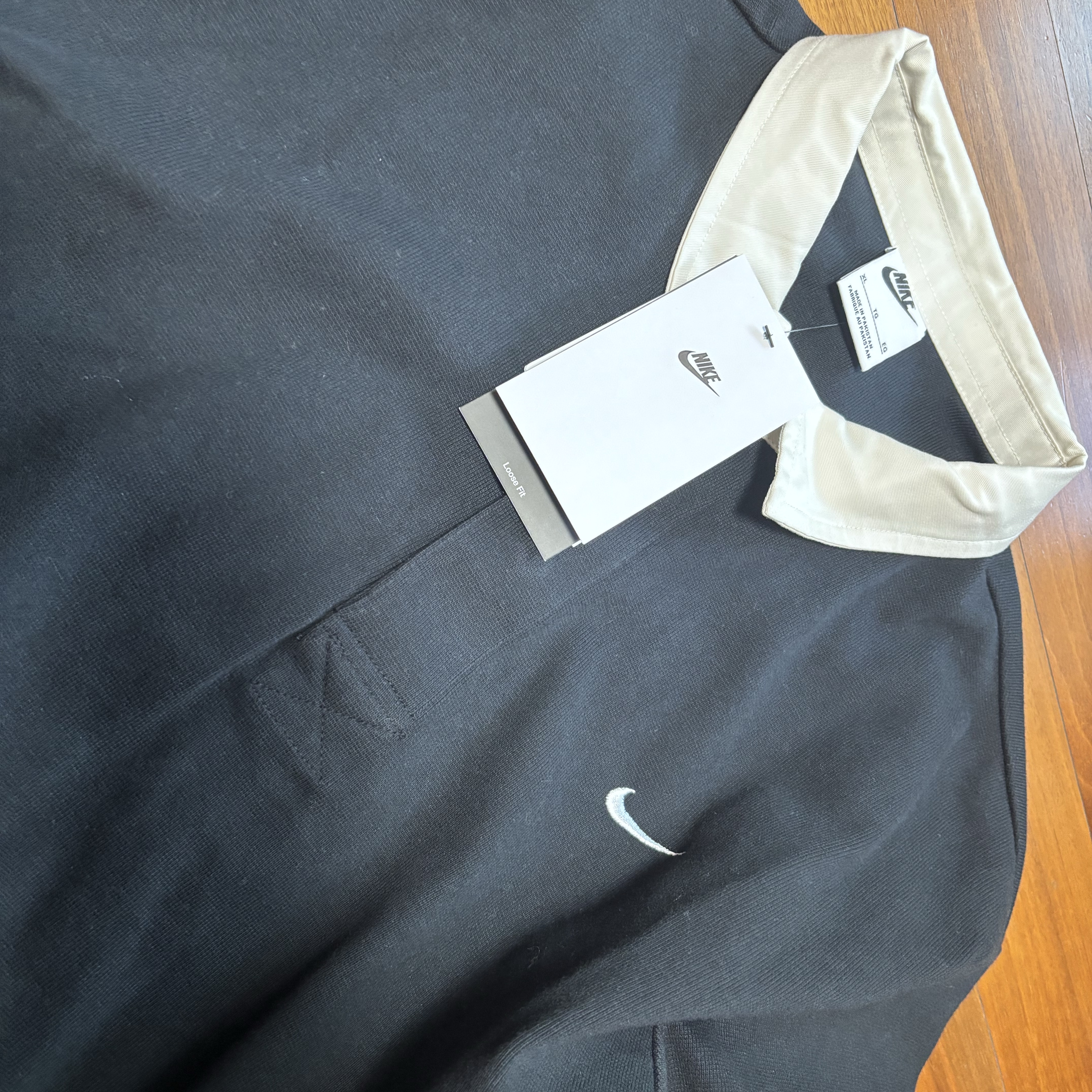 Nike Solo Swoosh Rugby Top Black - Asia 착용 스타일