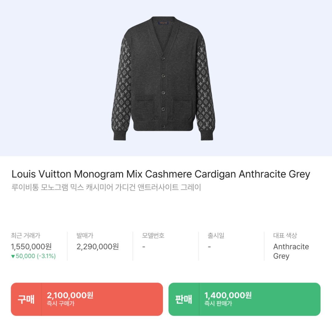 The Museum Visitor Sky Love Jacquard Collar Knit Zip Up Black, Louis Vuitton Monogram Mix Cashmere Cardigan Anthracite Grey 착용 스타일 - 10