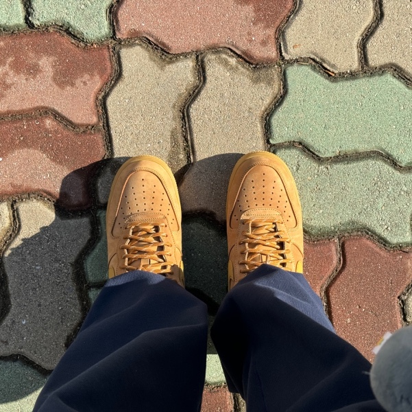 Nike Air Force 1 '07 WB Flax 착용 스타일 - 2