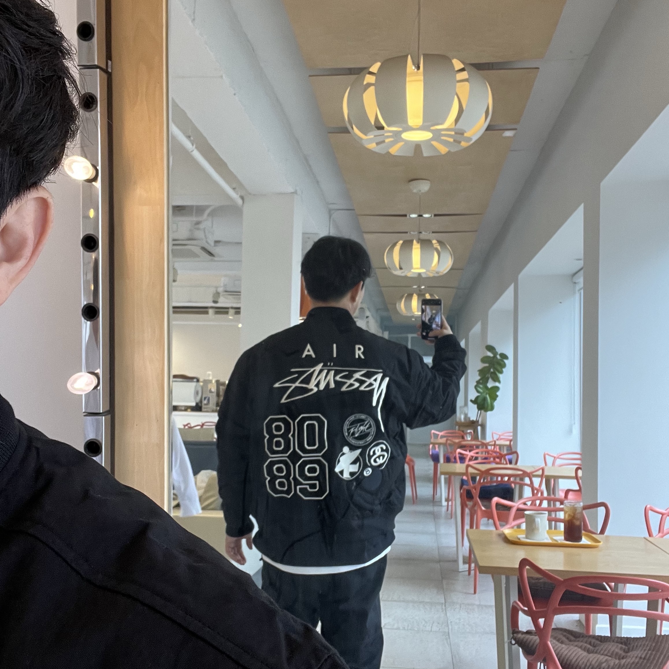Nike x Stussy Reversible Jacket Black (FJ9154-010) 착용 스타일