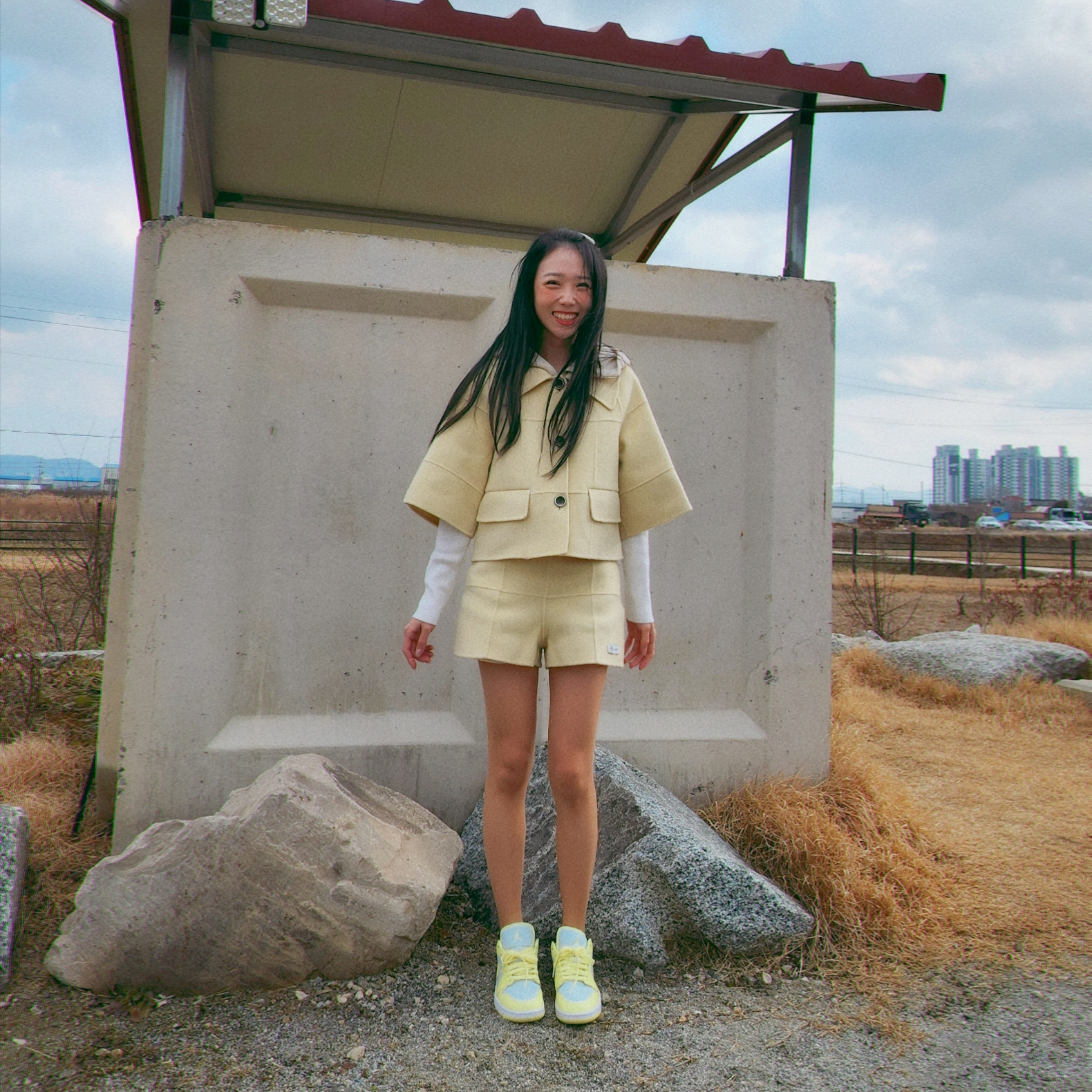 (W) Jordan 1 Low Citron Tint, Jordan Everyday Ankle Socks White (3 Pack/Korean Ver.) 착용 스타일