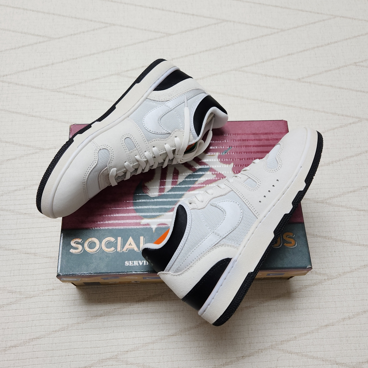 Nike x Social Status Mac Attack SP Summit White Pine Green 착용 스타일 - 4