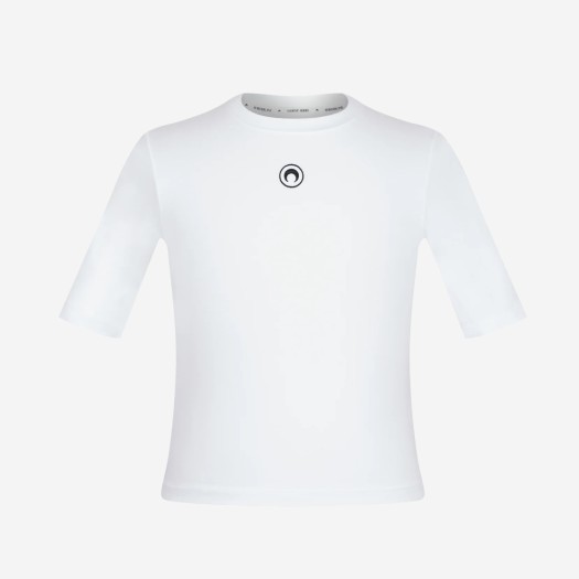 마린 세르 오가닉 코튼 크롭 티셔츠 화이트