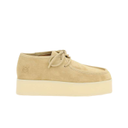 Loewe Wedge Lace-Up in Suede Gold