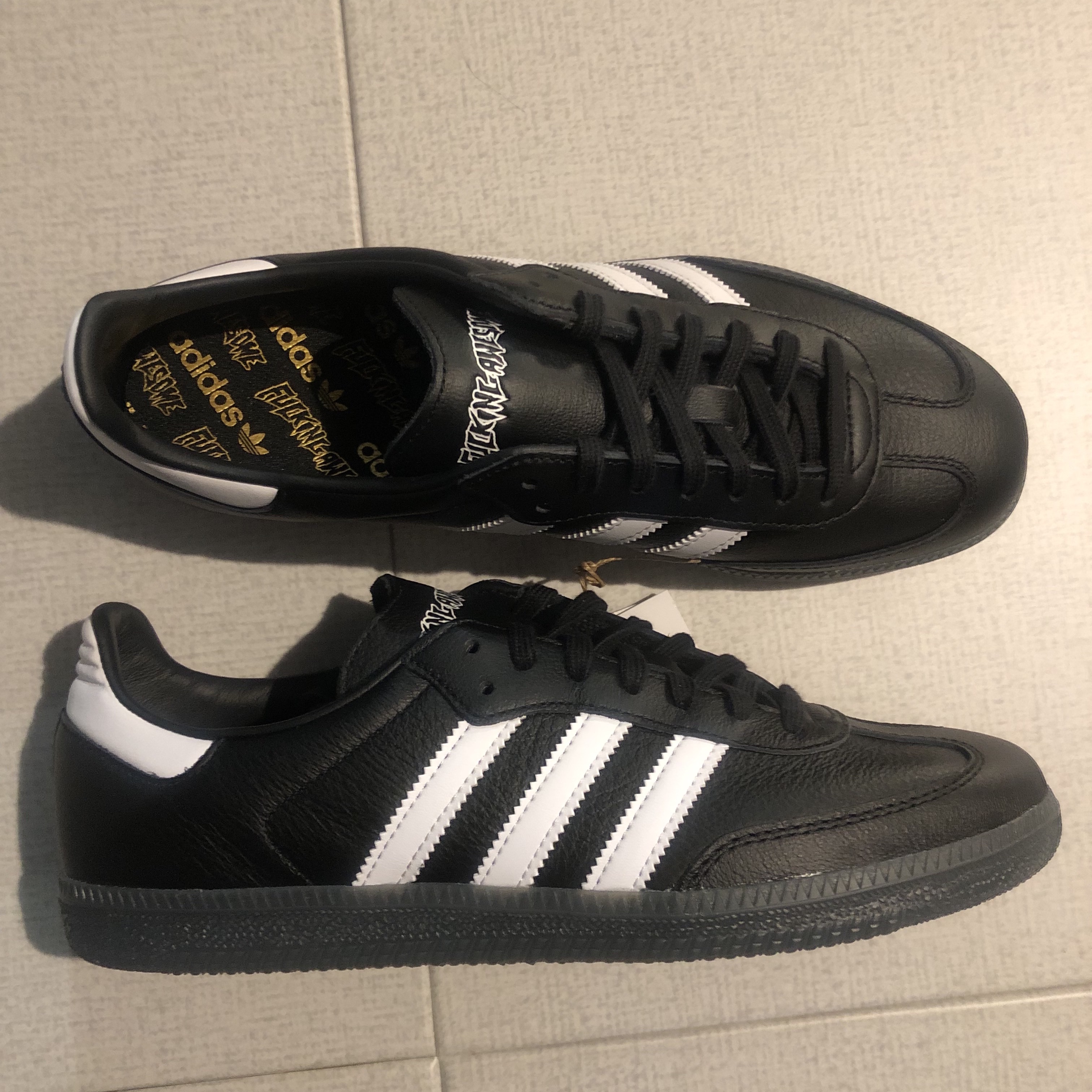 Adidas x Fucking Awesome Samba Core Black 착용 스타일