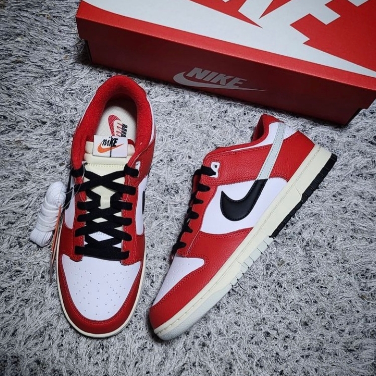 Nike Dunk Low Retro PRM University Red Black 착용 스타일