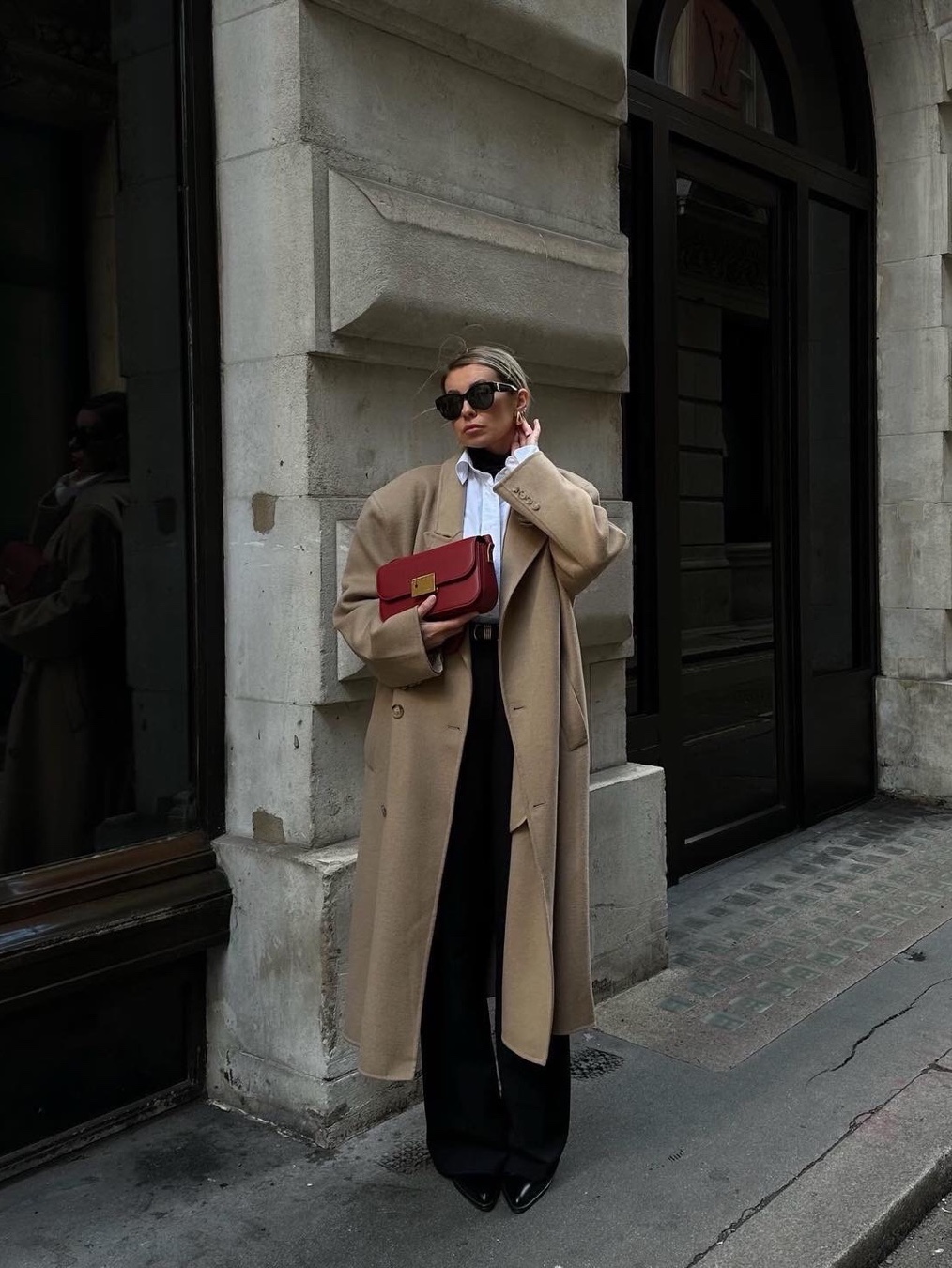 Ader Error Amon Slacks Noir 착용 스타일 - 2
