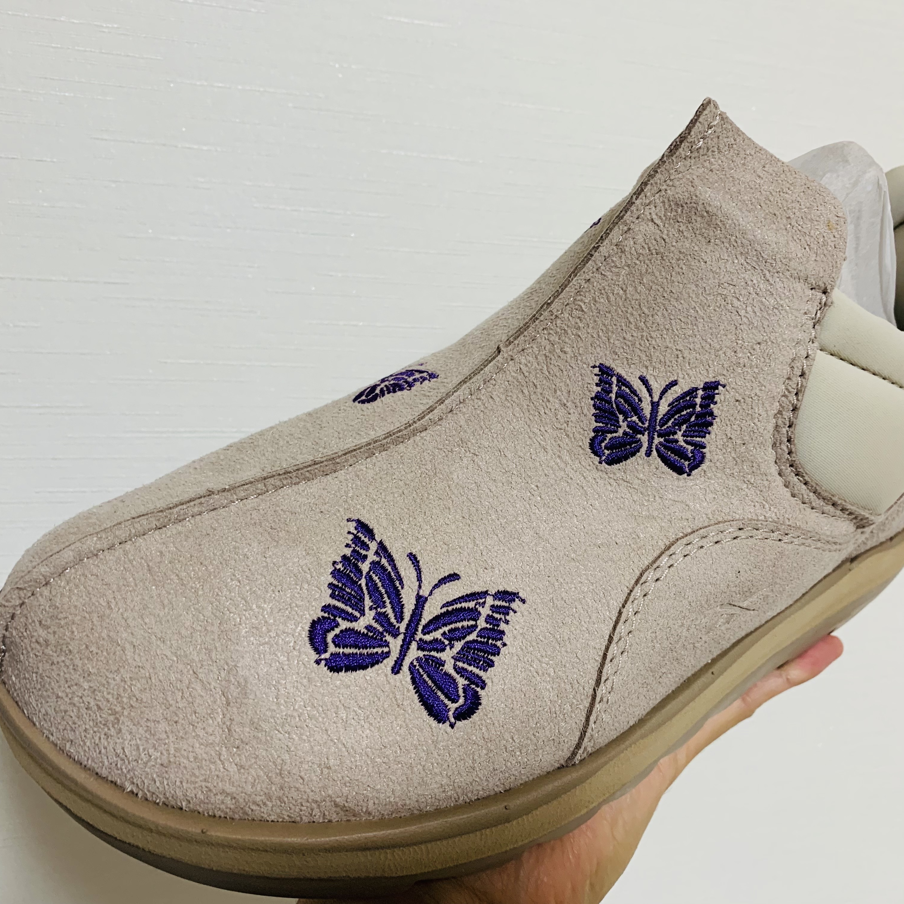 Reebok x Needles Beatnik Moc Modern Beige Extreme Purple 착용 스타일