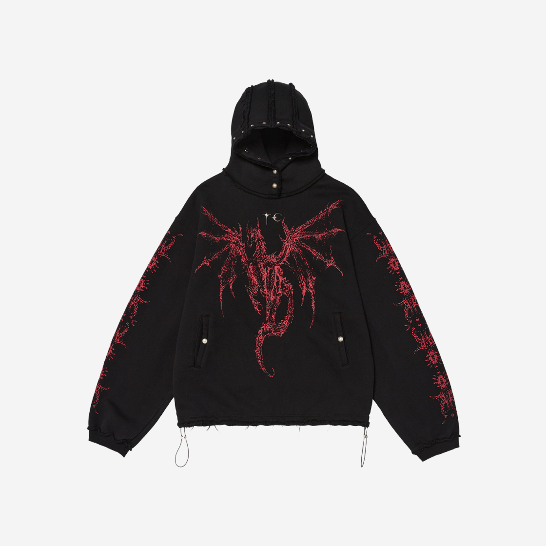 THUG CLUB Dragon Stud Zip-up hoodie メンズ