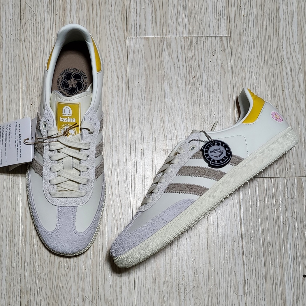 Adidas x Kasina Samba Consortium Cup Off White Trace Khaki 착용 스타일
