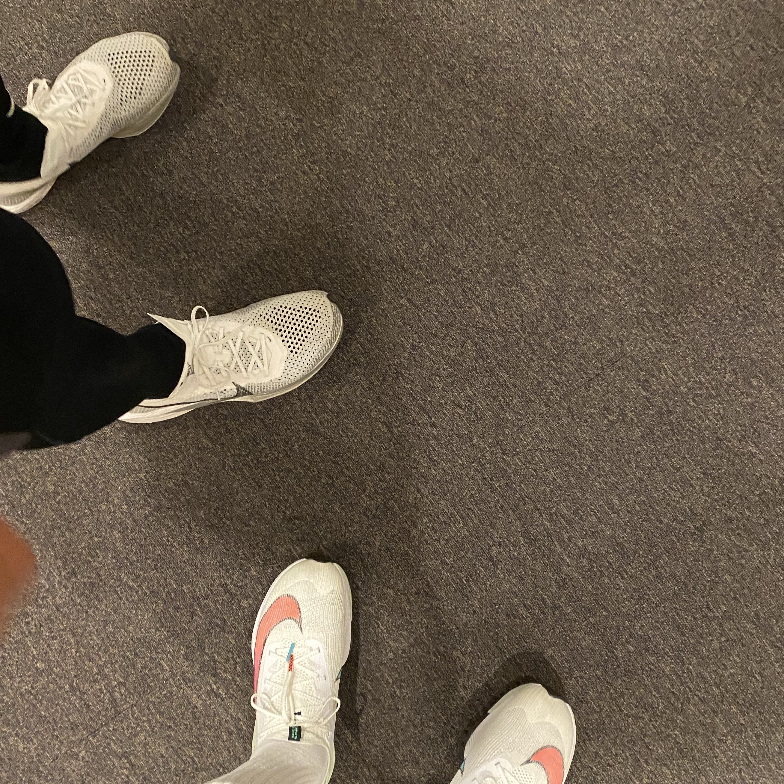 Nike Air Zoom Alphafly Next% Watermelon, Nike ZoomX Vaporfly Next% 3 White Grey 착용 스타일 - 4