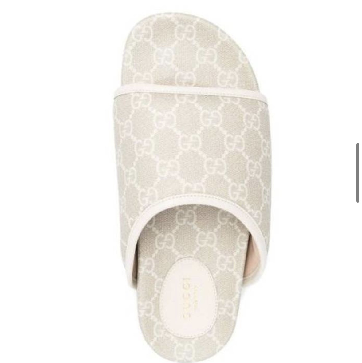 (W) Gucci Platform Slide Mystic White 착용 스타일 - 2