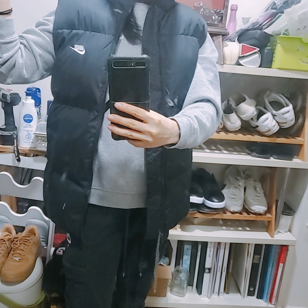 Nike NSW Club Primaloft Water-Repellent Puffer Vest Black - Asia 착용 스타일 - 2