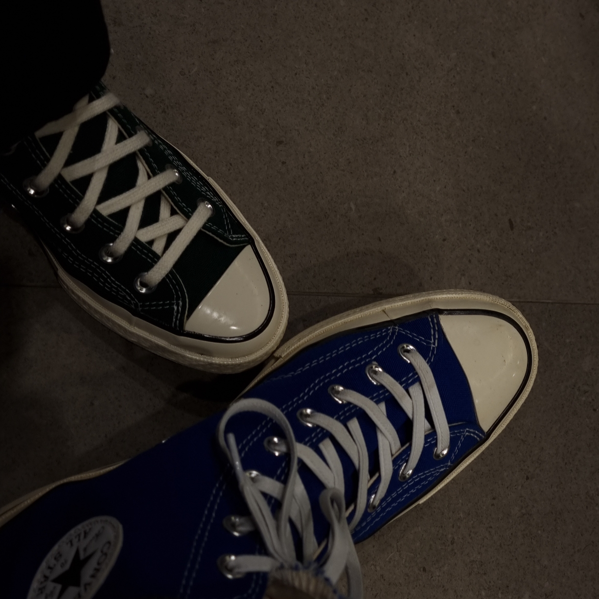 Converse Chuck 70 High Midnight Clover, Converse Chuck 70 High Rush Blue 착용 스타일