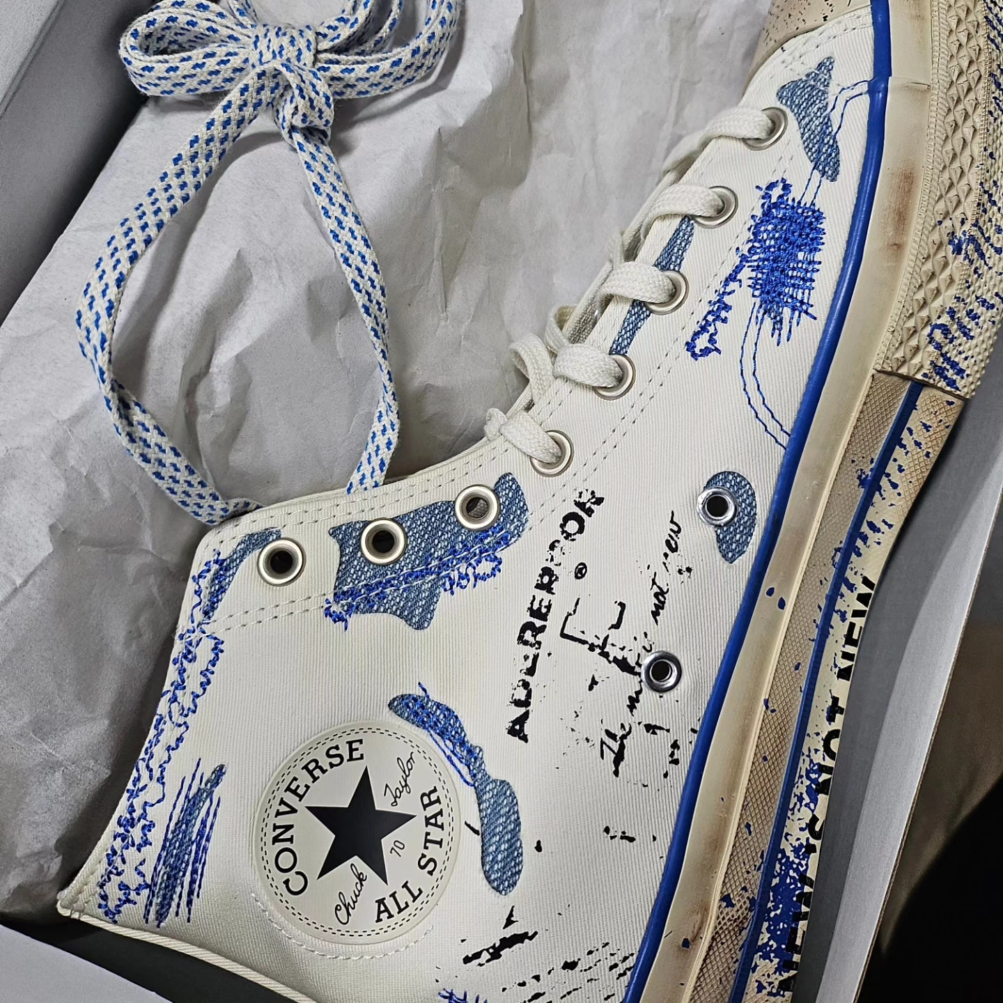 Converse x Ader Error Chuck 70 High White 착용 스타일