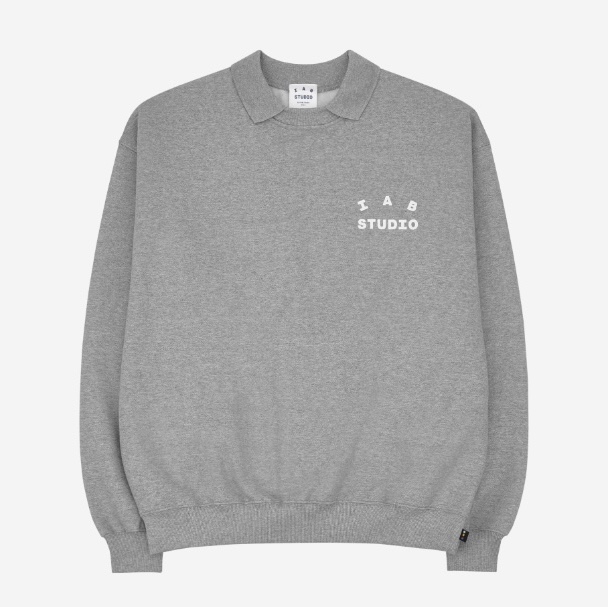 IAB Studio Rugby Sweatshirt Gray - 23FW 착용 스타일