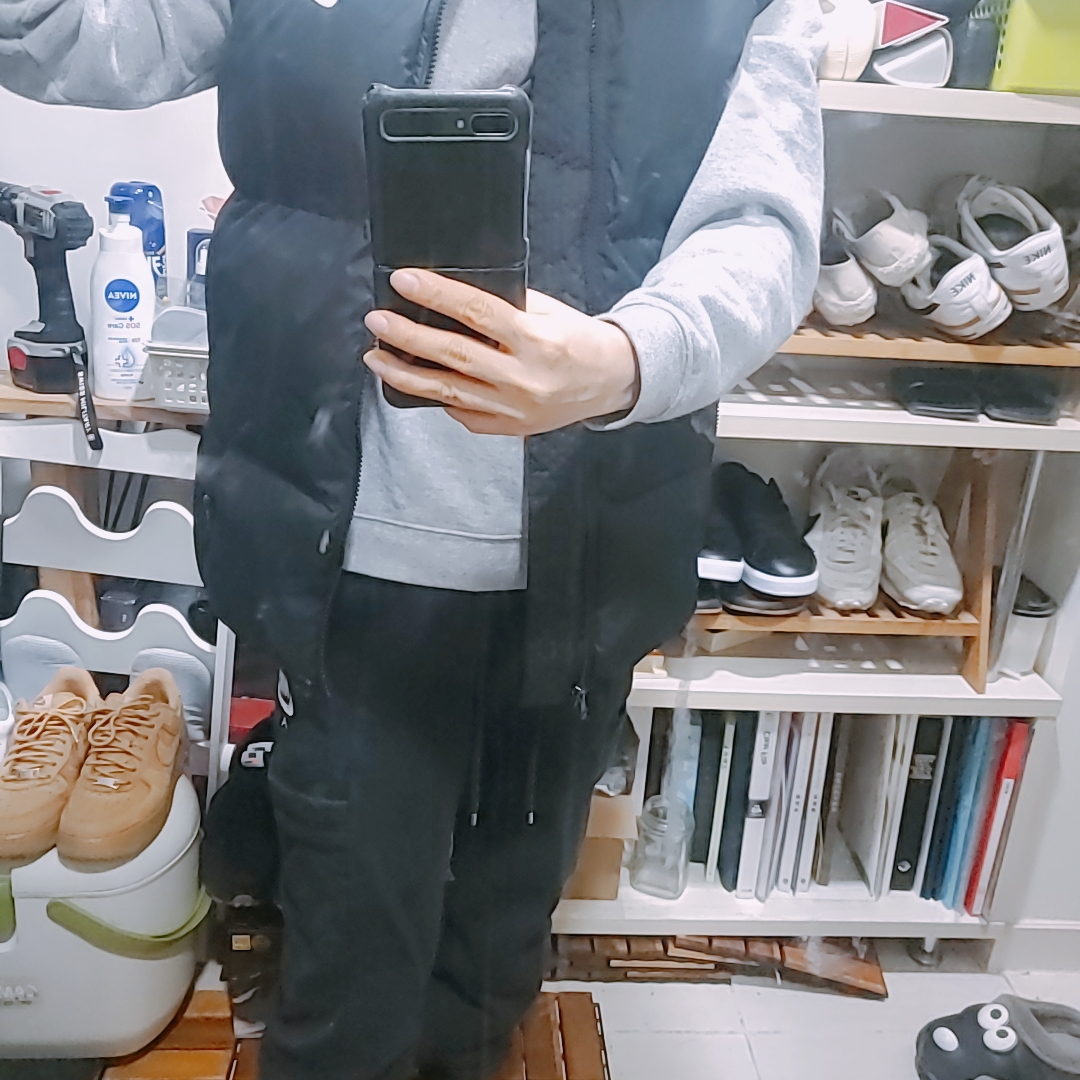 Nike NSW Club Primaloft Water-Repellent Puffer Vest Black - Asia 착용 스타일 - 1