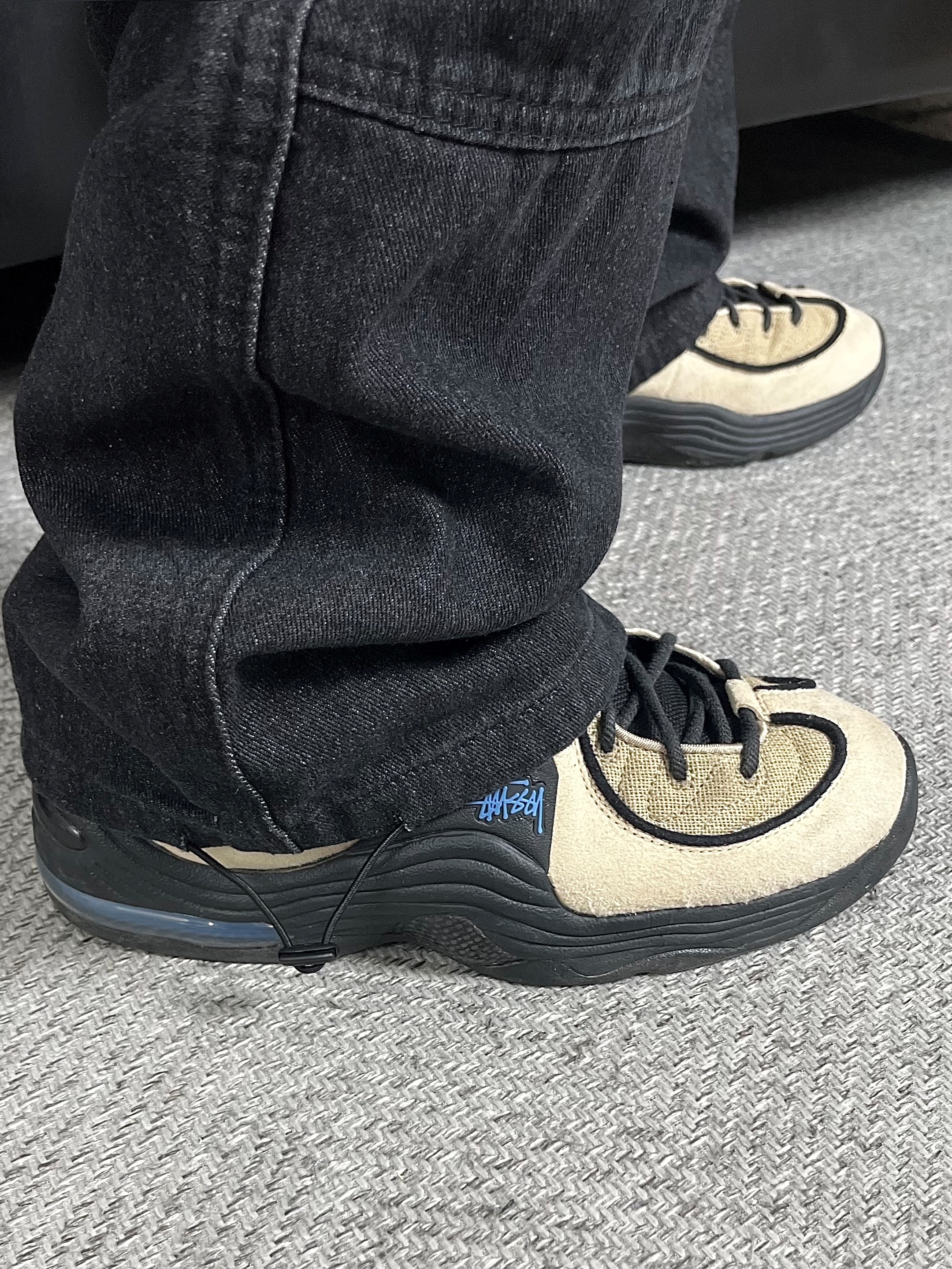 Nike x Stussy Air Penny II Rattan and Limestone 착용 스타일 - 4