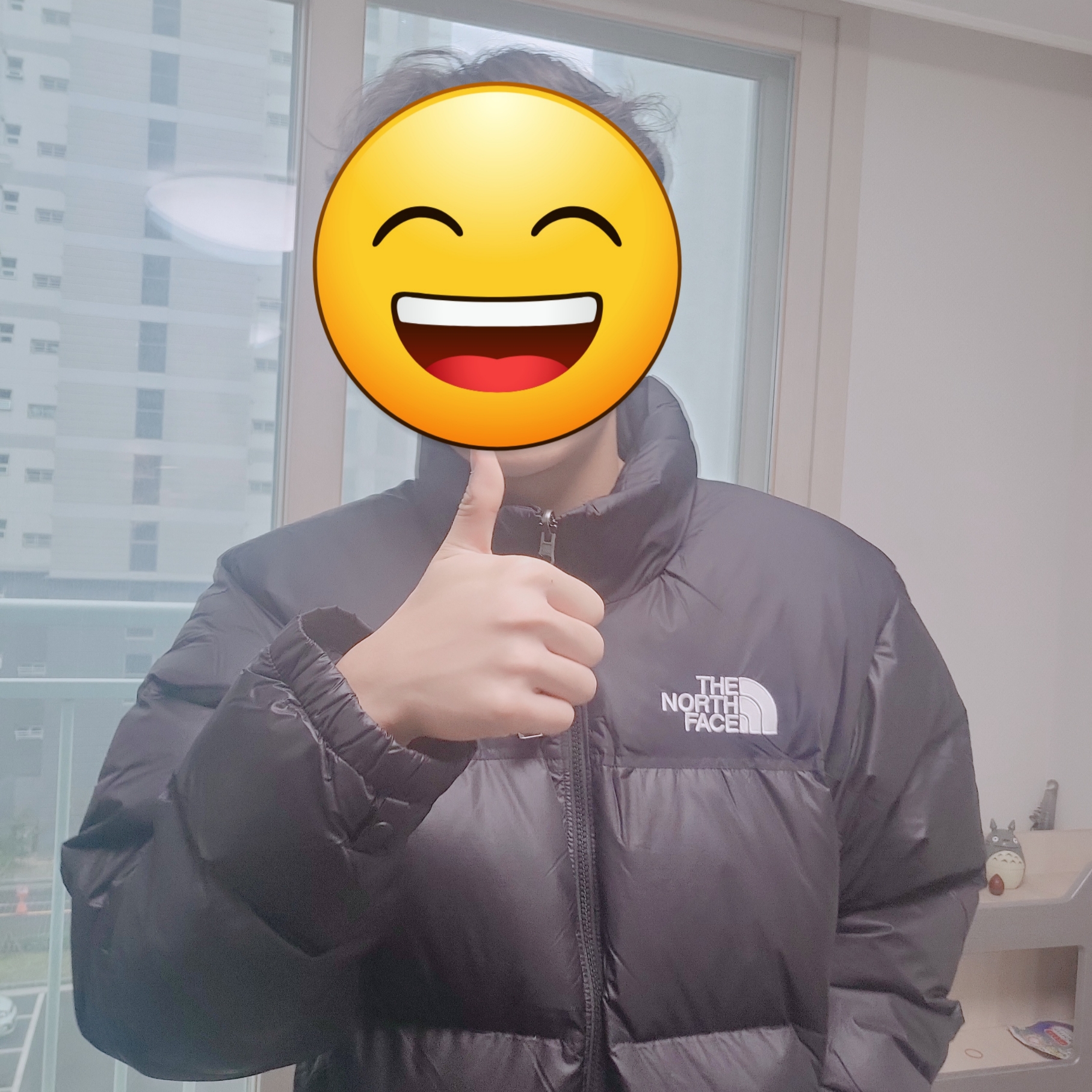 The North Face 1996 Eco Nuptse Jacket Black 착용 스타일