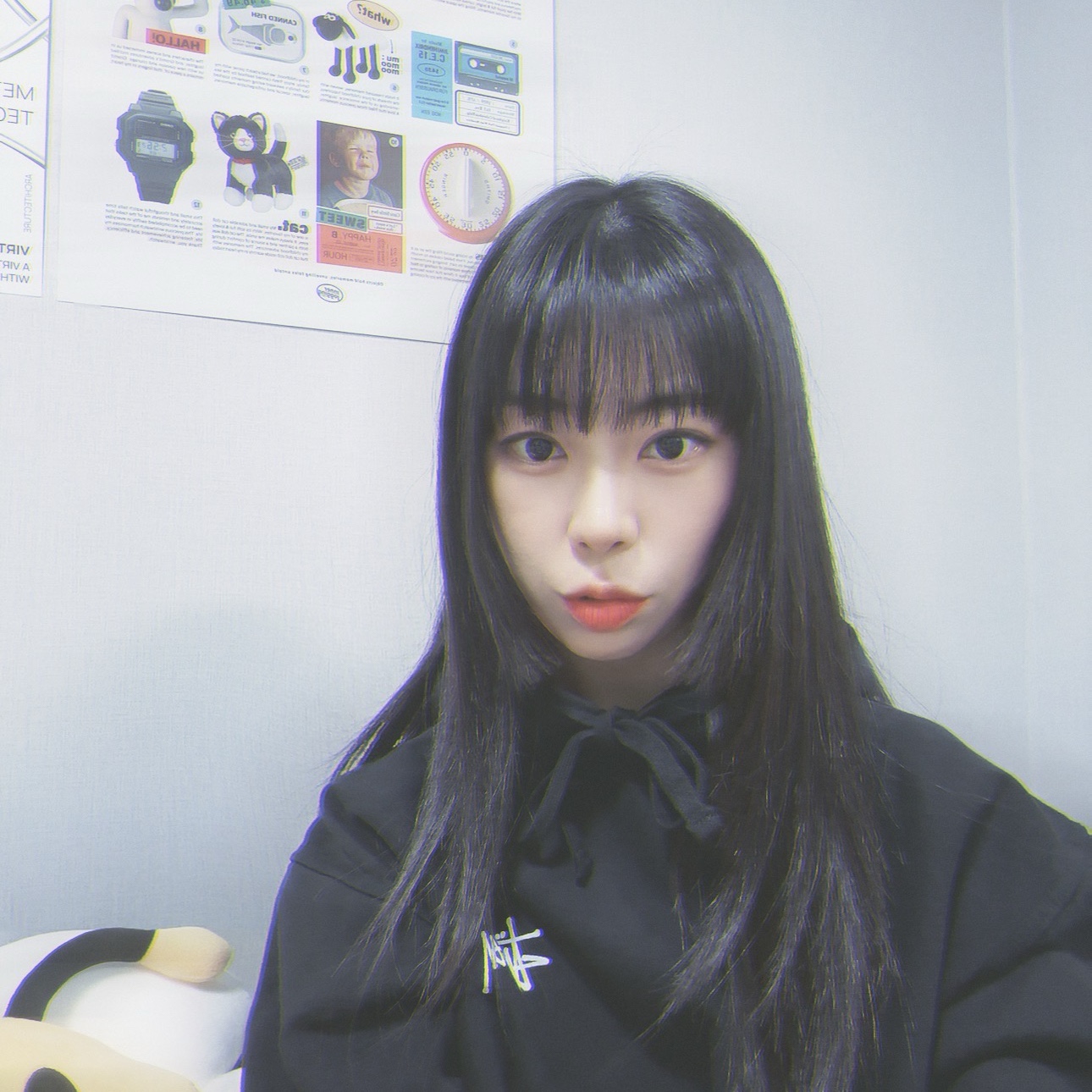 Stussy Basic Stussy Pigment Dyed Hoodie Black 착용 스타일