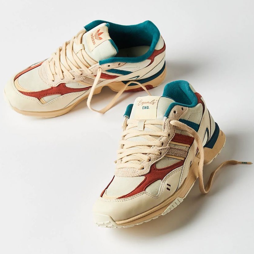 Adidas x END. Torsion Super Equals Legend Earth Bold Green 착용 스타일