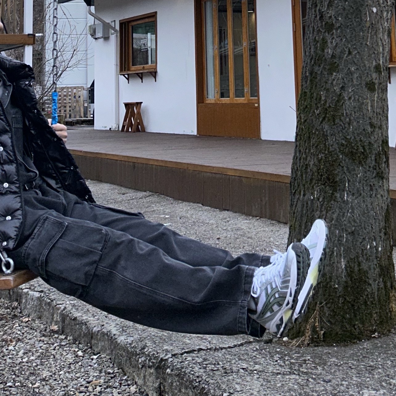 Moncler Lule Short Down Jacket Black - 23FW, Asics Gel-Kayano 14 White Slate Grey 착용 스타일 - 2