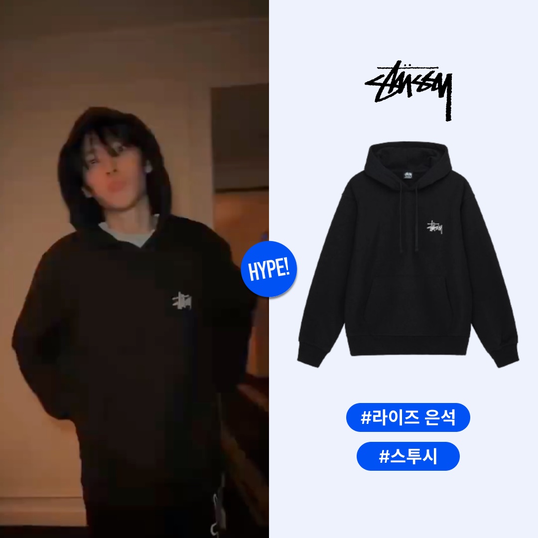 Stussy Basic Stussy Hoodie Black 2023 착용 스타일 - 1