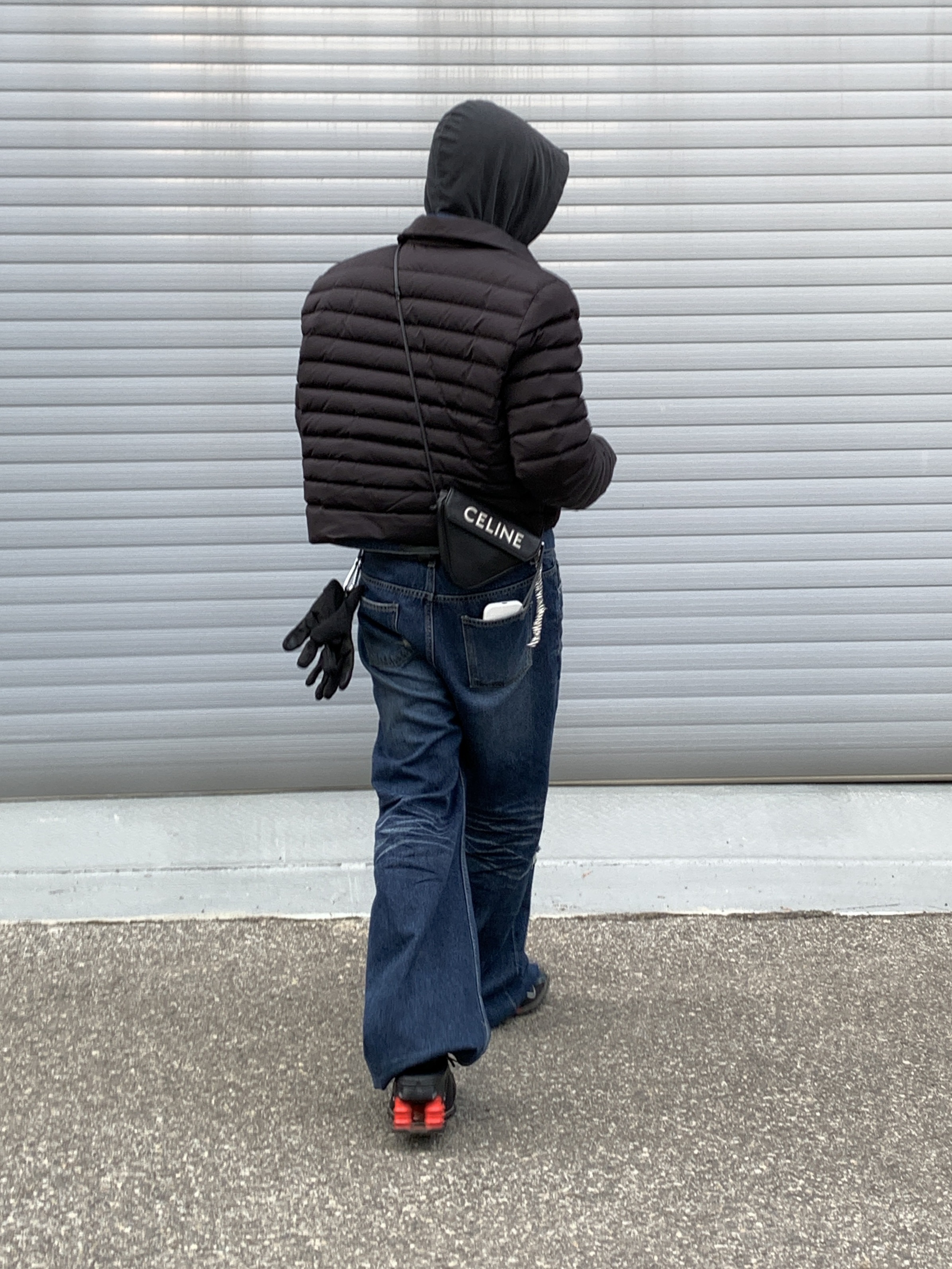 Nike x Martine Rose Shox MR4 Black, Our Legacy Belt 2cm Leather Black 착용 스타일 - 2