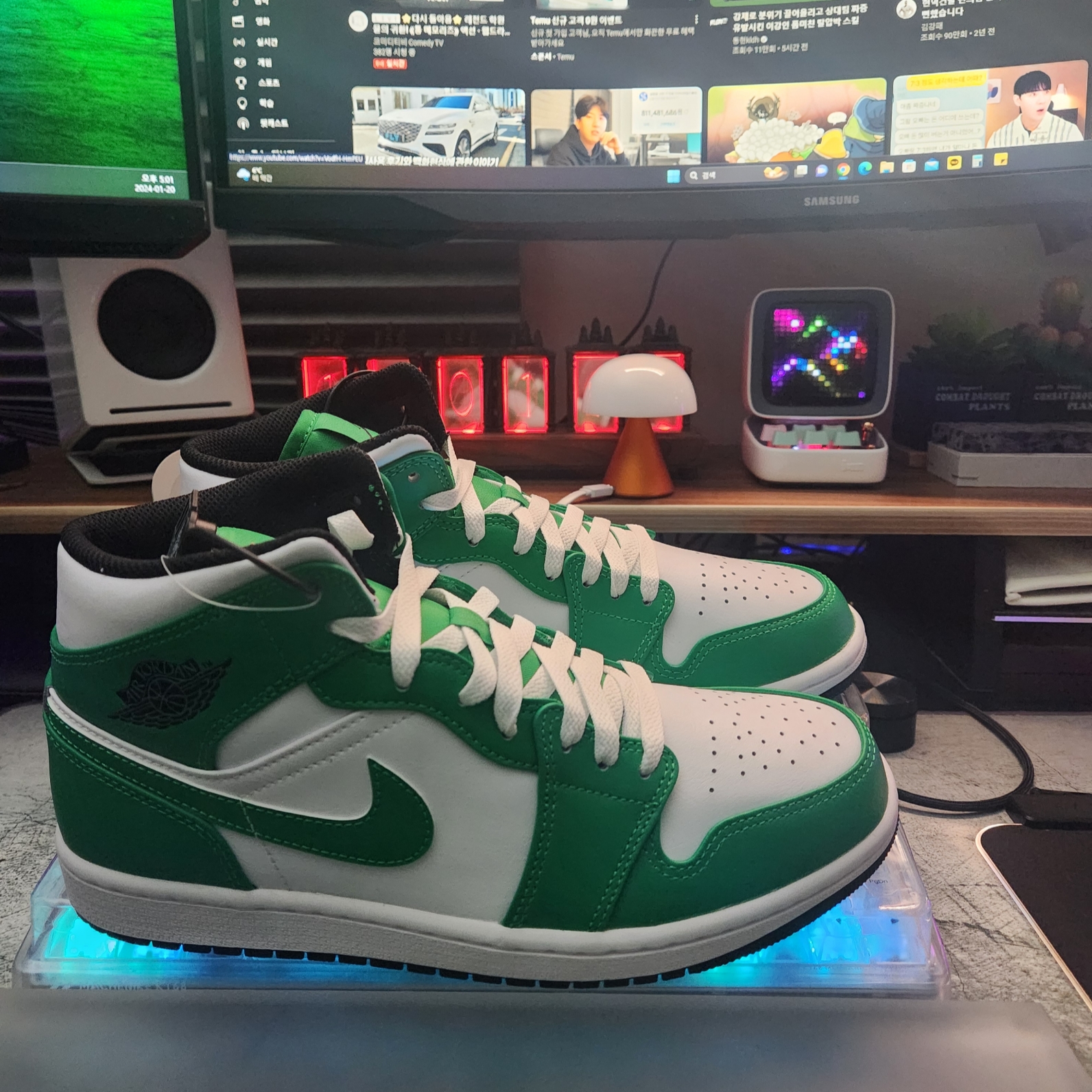 Jordan 1 Mid Lucky Green 착용 스타일
