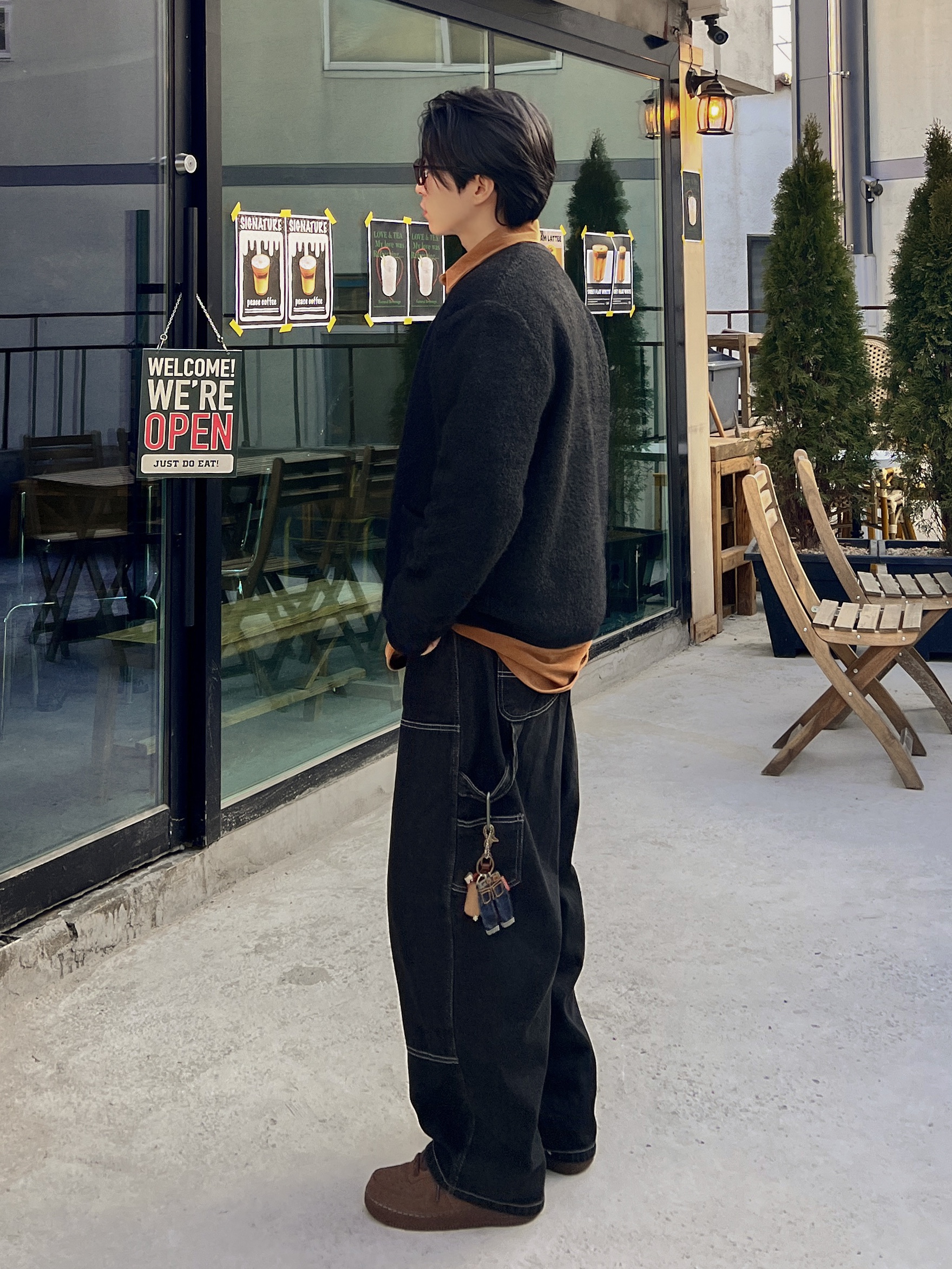 (W) Nike Air Force 1 '07 Cacao Wow 착용 스타일 - 1