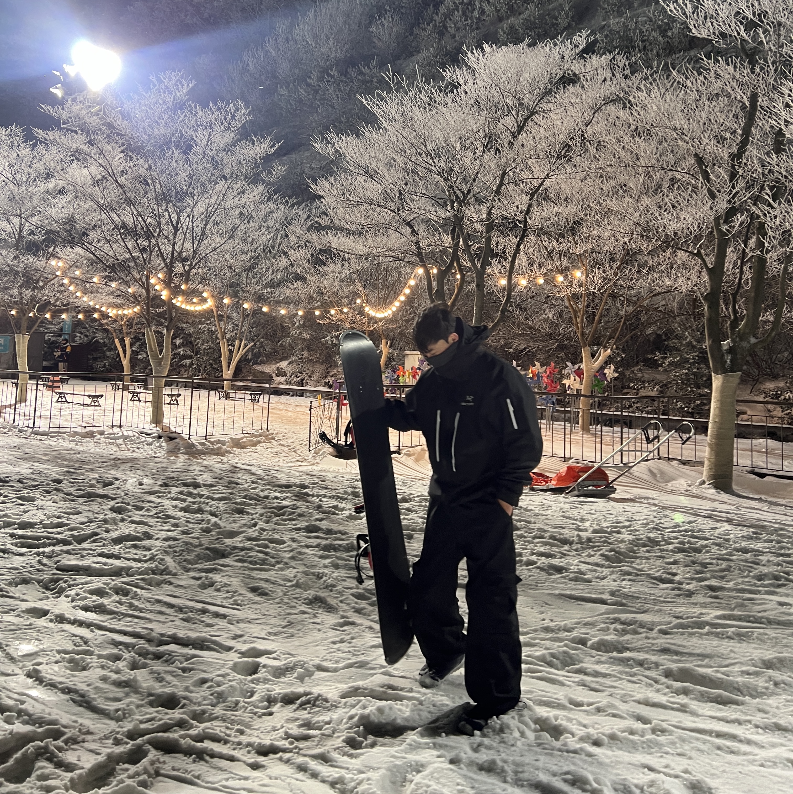 Arc'teryx Alpha SV Jacket Orca 착용 스타일