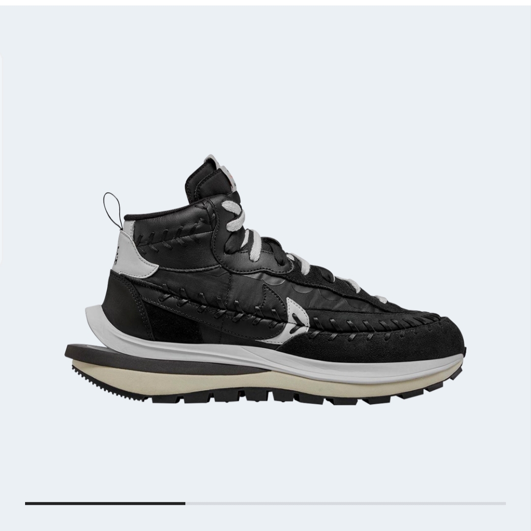 Nike x Sacai x Jean Paul Gaultier VaporWaffle Black White 착용 스타일