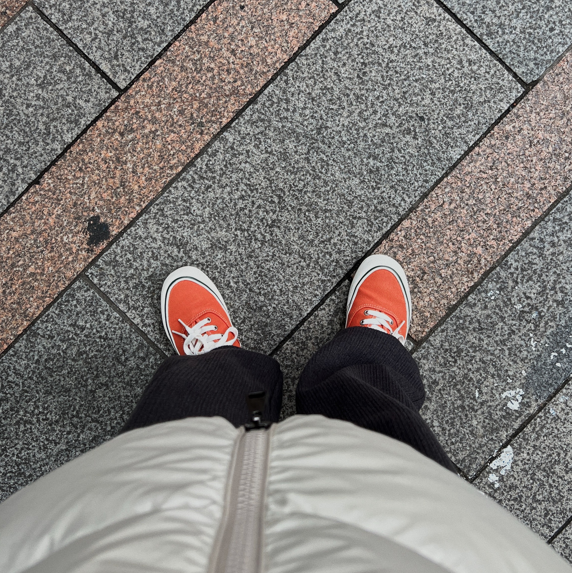 Vans Authentic VR3 Twill Sun Baked, (W) Moncler Laiche Short Down Jacket Grey Beige - 23FW 착용 스타일